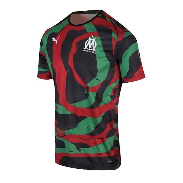 Thailande Maillot Football Marseille 2021-22 Noir Vert Rouge